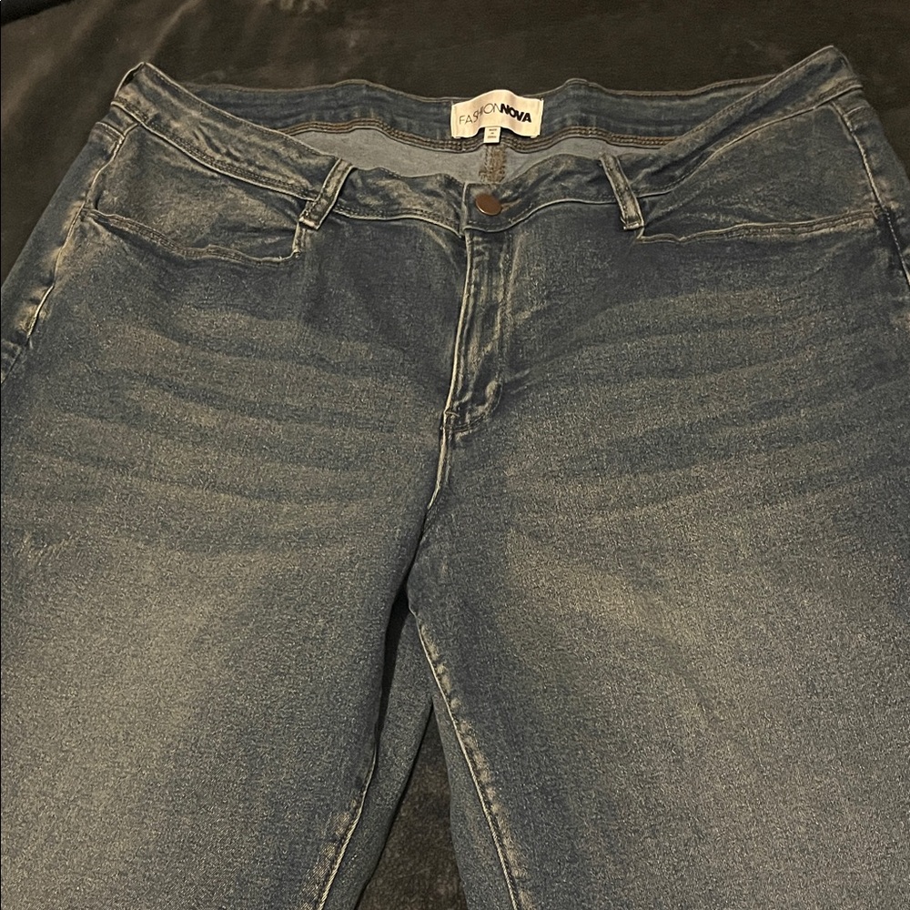 Fashion Nova Dark Blue Skinny Jeans